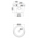 Επικαθήμενος Νιπτήρας Πορσελάνης 30x30cm Scarabeo Bucket 8801-300 Λευκός